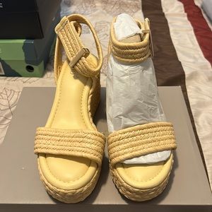 Franco Sarto Gold Wedge Sandal